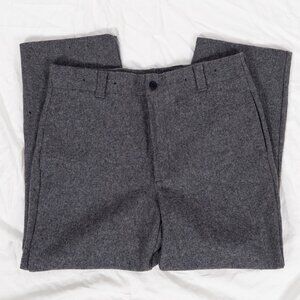 WOOLRICH GRAY WOOL-MESH PANTS